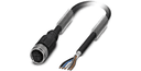 10032661 - 10m PUR Cable, 8pin, A-Coded, f