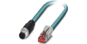 10028528 - 10m PUR Cable, 4pin, D-Coded, m