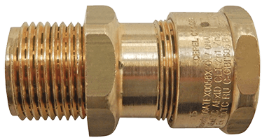 EX34000041- Ex-Proof Cable Gland-M20x1.5 Brass (6.5-12mm)