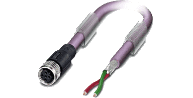 Cable 10 m PUR / M12 5pin Female (B) to open wire