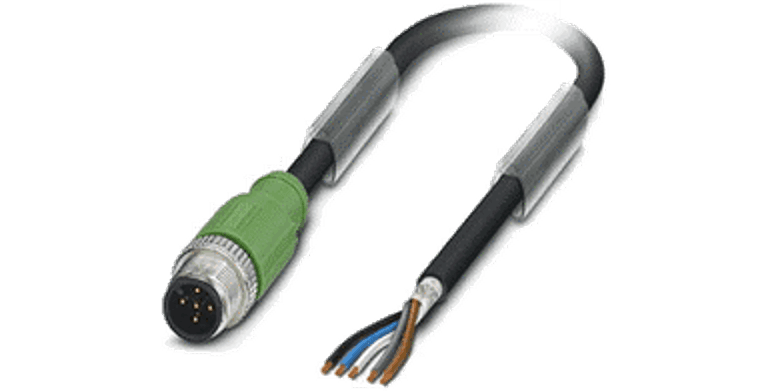 Cable 5 m PUR / M12 5pin Male (A) to open wire