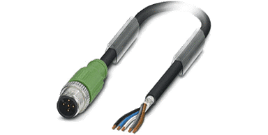 Cable 2 m PUR / M12 5pin Male (A) to open wire