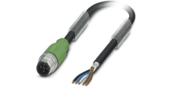 10033421- 5m PUR Cable, 5pin, A-Coded, m